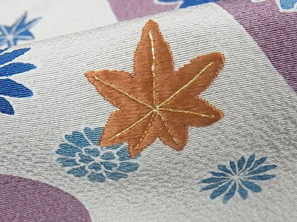 平和屋本店●極上　人間国宝　五代　田畑喜八　訪問着　駒刺繍　枝垂れ花文　金糸　正絹　逸品　未使用　KAAA1011kk4