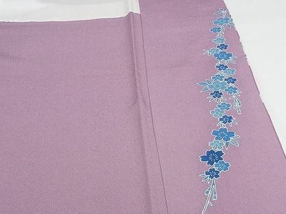 平和屋本店●極上　人間国宝　五代　田畑喜八　訪問着　駒刺繍　枝垂れ花文　金糸　正絹　逸品　未使用　KAAA1011kk4