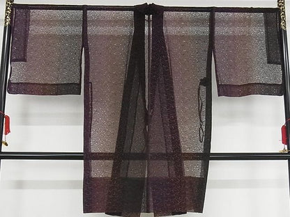 期間限定セール30%off■極上　オーガンジー　道中着　スリーシーズン　春夏秋　塵除け　花唐草文　正絹　逸品　KAAA1021kk4