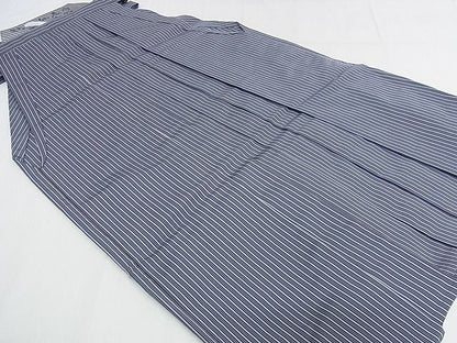 平和屋本店●極上 男性 人間国宝 甲田綏郎 精好仙台平 行灯袴 縞 正絹 逸品 KAAA1026kk4
