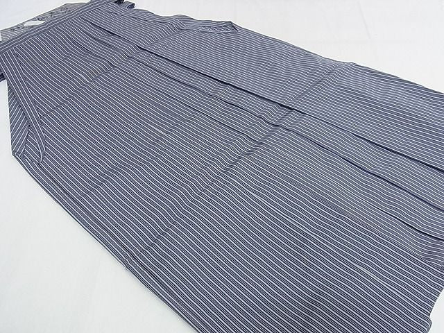 平和屋本店●極上 男性 人間国宝 甲田綏郎 精好仙台平 行灯袴 縞 正絹 逸品 KAAA1026kk4