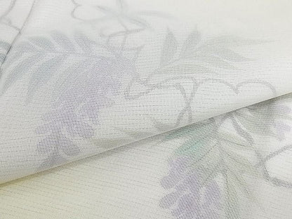 平和屋本店■極上　訪問着　無双仕立て　紗袷　紗×絽　手描き　藤花房　暈し染め　正絹　逸品　KAAA1046kk4