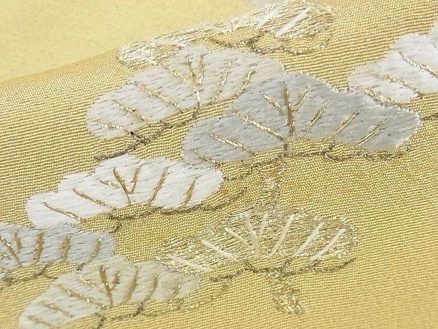 平和屋本店●極上 訪問着 総刺繍 吉祥草花文 暈し染め 金糸 ロング丈 正絹 逸品 KAAA1051kk4