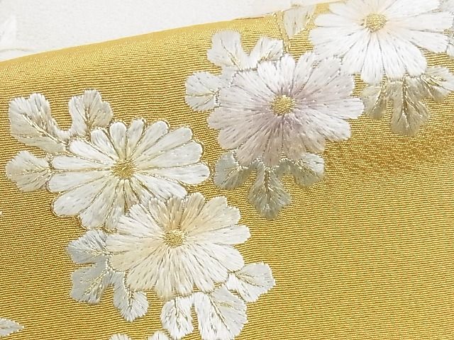 平和屋本店●極上 訪問着 総刺繍 吉祥草花文 暈し染め 金糸 ロング丈 正絹 逸品 KAAA1051kk4