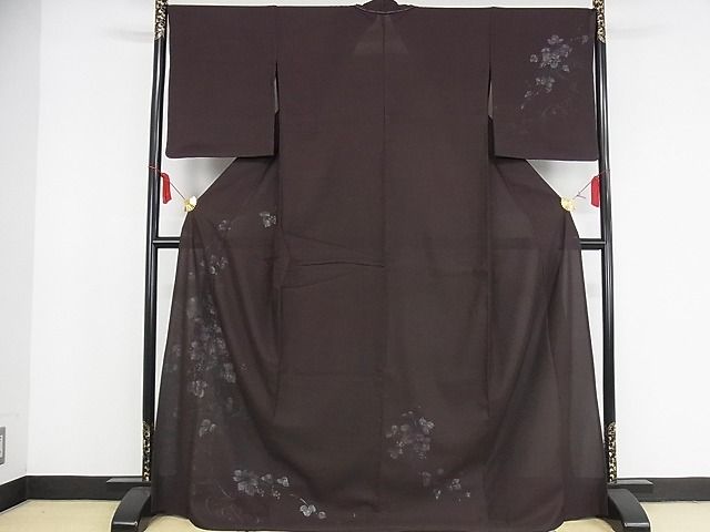 平和屋本店■極上　訪問着　無双仕立て　紗袷　紗×絽　手描き　葡萄　反端付き　正絹　逸品　未使用　KAAA1059kk4