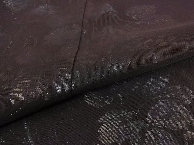 平和屋本店■極上　訪問着　無双仕立て　紗袷　紗×絽　手描き　葡萄　反端付き　正絹　逸品　未使用　KAAA1059kk4