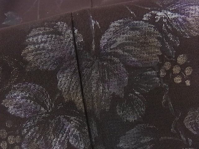 平和屋本店■極上　訪問着　無双仕立て　紗袷　紗×絽　手描き　葡萄　反端付き　正絹　逸品　未使用　KAAA1059kk4