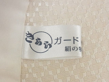 平和屋本店▽極上　本場与那国花織　草木染　手織　紬　単衣　縞　証紙付き　ロング丈　正絹　逸品　KAAA1067kk4