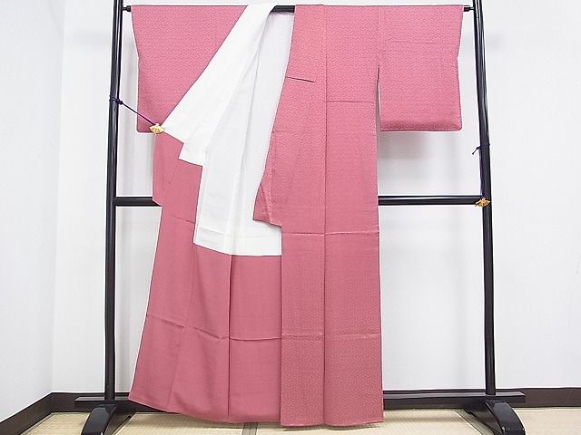 平和屋着物□上質な色無地 毘沙門亀甲地紋 京紫色 逸品 DAAD5423rt