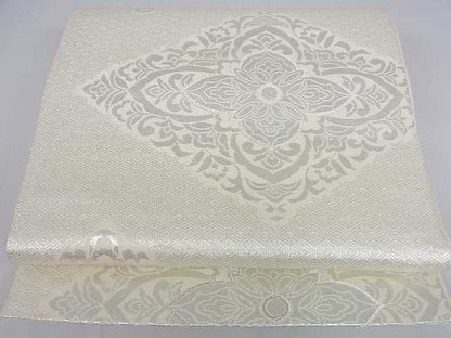 平和屋着物◎六通柄袋帯 花菱文 銀糸 逸品 DAAD0949ar