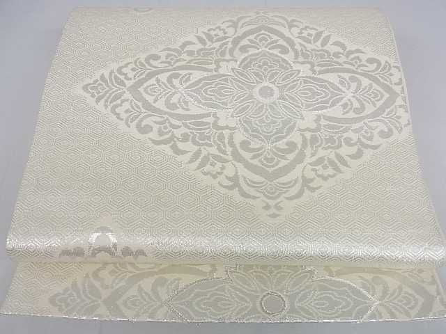平和屋着物◎六通柄袋帯 花菱文 銀糸 逸品 DAAD0949ar