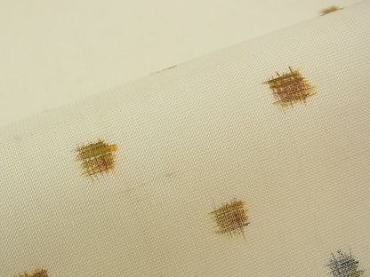 期間限定セール35％off■極上　夏物　銀座もとじ　九寸名古屋帯　絣文様　たとう紙付き　逸品　CZAA0239s4