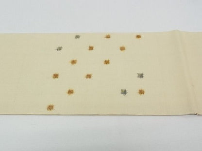 期間限定セール35％off■極上　夏物　銀座もとじ　九寸名古屋帯　絣文様　たとう紙付き　逸品　CZAA0239s4