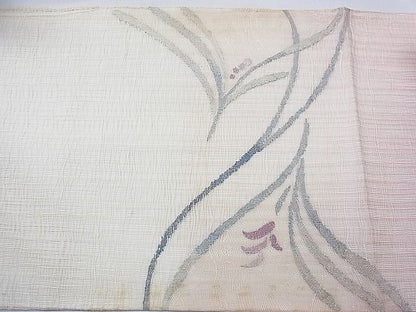 平和屋着物■夏物 太鼓柄袋帯 草花文 金糸 逸品 CAAD9898th
