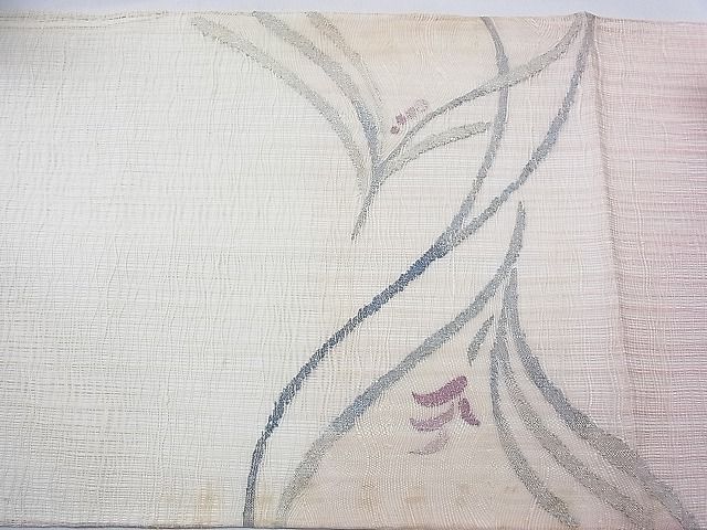 平和屋着物■夏物 太鼓柄袋帯 草花文 金糸 逸品 CAAD9898th