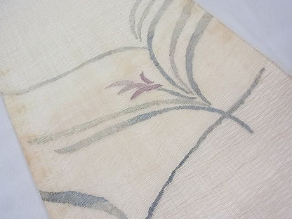 平和屋着物■夏物 太鼓柄袋帯 草花文 金糸 逸品 CAAD9898th