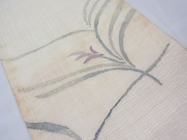 平和屋着物■夏物 太鼓柄袋帯 草花文 金糸 逸品 CAAD9898th