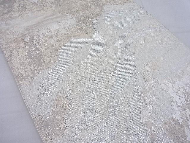 平和屋着物◎六通柄袋帯 綿彩つづれ 霞文 銀糸 逸品 BAAE4351ea