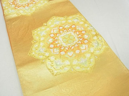 平和屋着物■六通柄袋帯 正倉院花文 金銀糸 逸品 DAAD3702sf