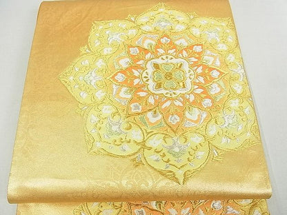 平和屋着物■六通柄袋帯 正倉院花文 金銀糸 逸品 DAAD3702sf
