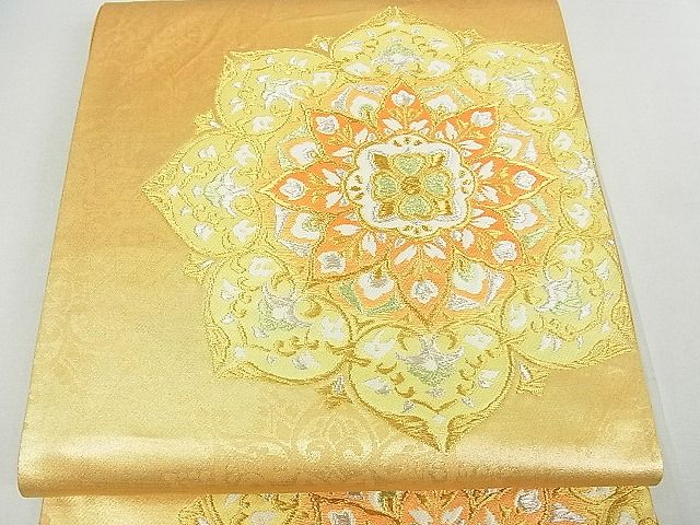 平和屋着物■六通柄袋帯 正倉院花文 金銀糸 逸品 DAAD3702sf