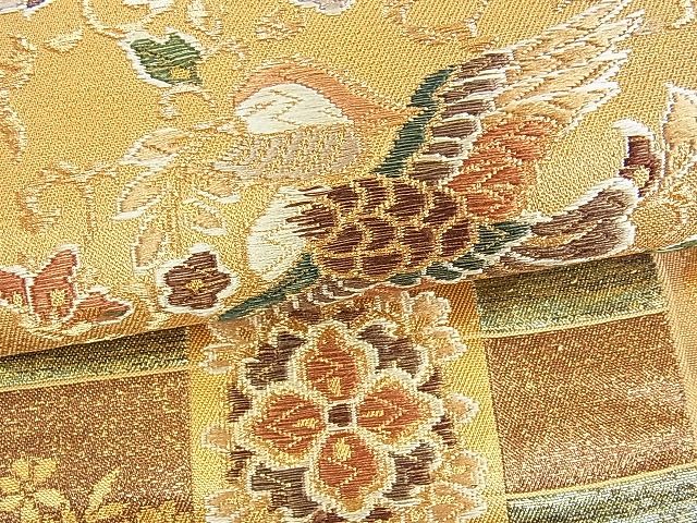 平和屋着物■六通柄袋帯 花鳥唐草文 金糸 逸品 DAAD3714sf
