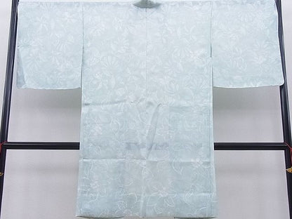 平和屋本店▽極上　スリーシーズン　春夏秋　塵除け　紋紗長羽織　草花文　反端付き　逸品　未使用　BAAF0418zb4