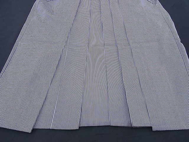 平和屋本店■極上　男性　黒紋付　羽織　行灯袴　3点セット　縞　逸品　BAAF0422zb4