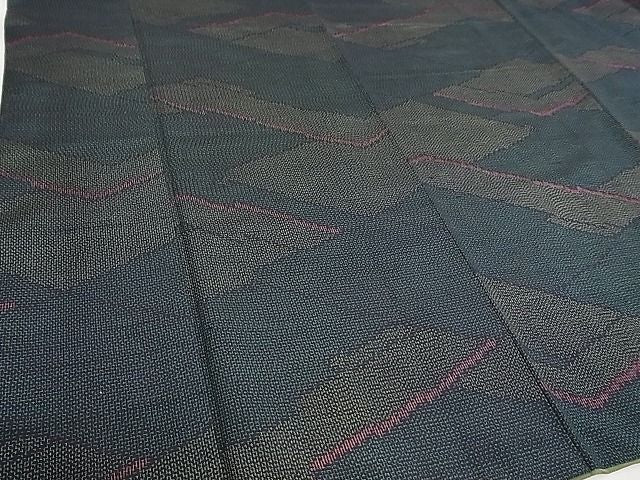 平和屋着物■上質な紬 幾何学文様 逸品 DAAD8771ya