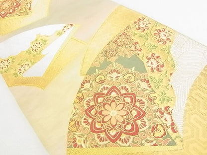 平和屋着物◎佐賀錦 六通柄袋帯 地紙花文 金銀糸 逸品 DAAE8035sa