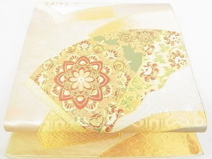 平和屋着物◎佐賀錦 六通柄袋帯 地紙花文 金銀糸 逸品 DAAE8035sa