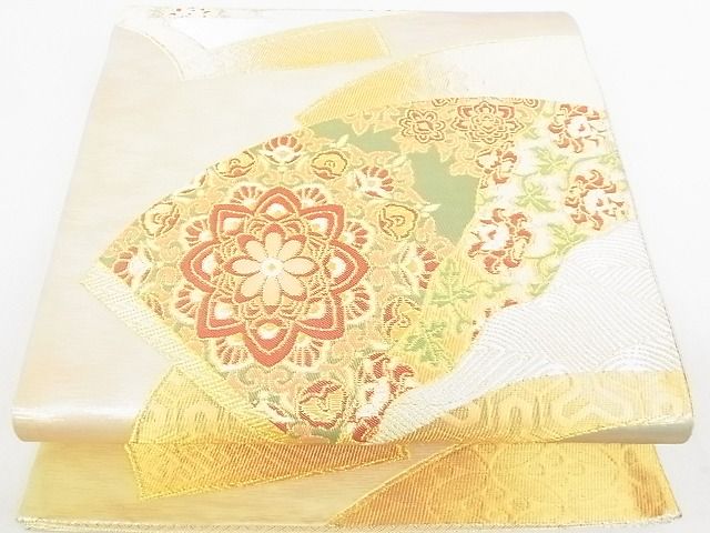 平和屋着物◎佐賀錦 六通柄袋帯 地紙花文 金銀糸 逸品 DAAE8035sa