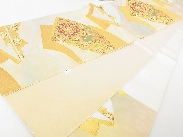 平和屋着物◎佐賀錦 六通柄袋帯 地紙花文 金銀糸 逸品 DAAE8035sa
