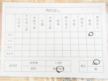 平和屋着物◎六通柄袋帯 格子取花扇文 金糸 逸品 DAAE8037sa