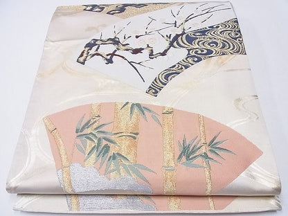 平和屋着物■六通柄袋帯 地紙流水松竹梅 金糸 逸品 CAAD7737hy