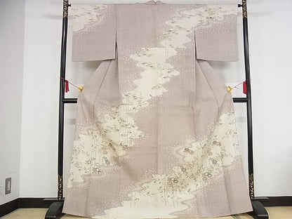 平和屋本店＊極上 夏物 染織の名門 しょうざん 生紬 訪問着 枝花文 ますいわ屋扱い 正絹 逸品 KAAA1124kk4