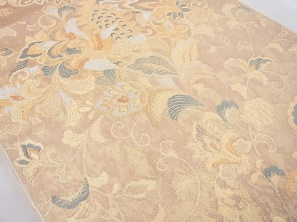 平和屋着物◎六通柄袋帯 宝相華鳳凰文 金銀糸 逸品 BAAE8658cm