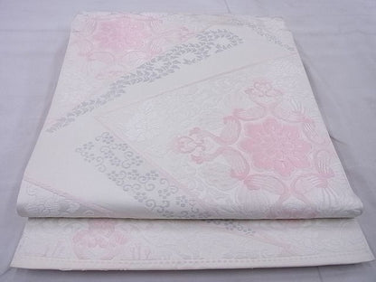 平和屋着物◎六通柄袋帯 唐織 正倉院孔雀花文 逸品 BAAE8659cm