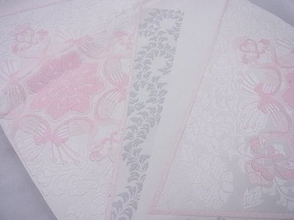 平和屋着物◎六通柄袋帯 唐織 正倉院孔雀花文 逸品 BAAE8659cm