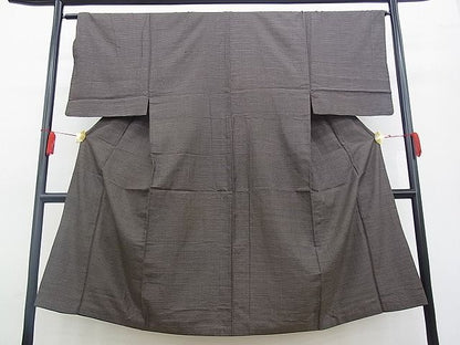 平和屋着物■男性　紬　格子　逸品　BAAE9833pm