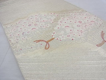 平和屋着物◎六通柄袋帯 唐織 草花文 金銀糸 逸品 BAAE7623du