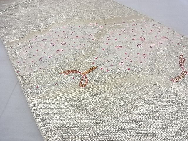 平和屋着物◎六通柄袋帯 唐織 草花文 金銀糸 逸品 BAAE7623du