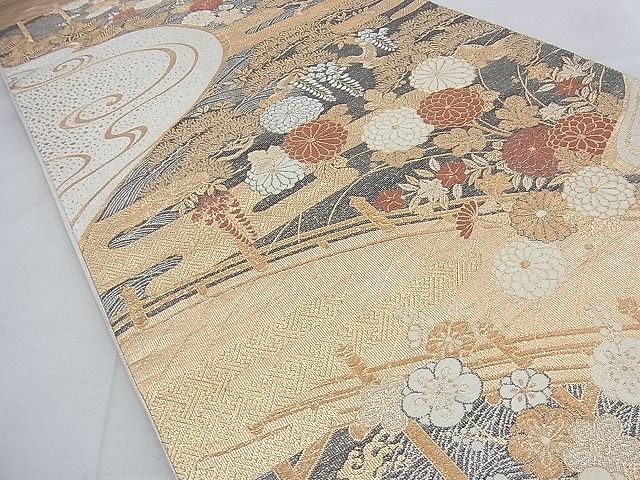 平和屋着物◎九百佐賀錦 六通柄袋帯 蒔絵 金銀糸 逸品 BAAE7670du