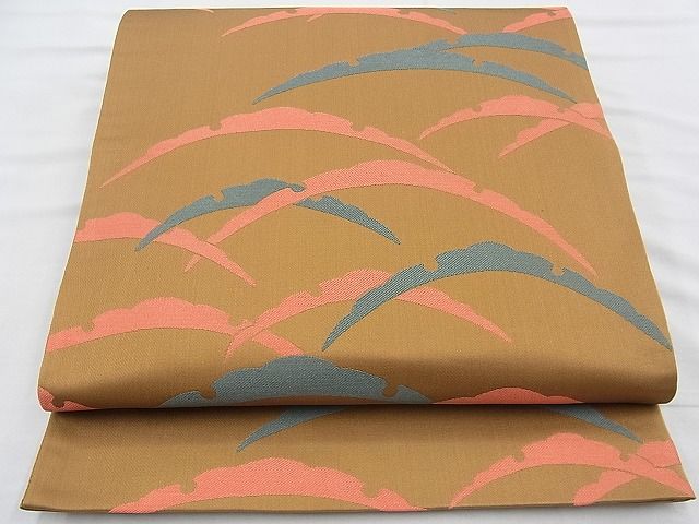 平和屋着物◎六通柄袋帯 唐織 雪芝 逸品 BAAE7693du