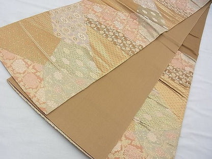 平和屋着物◎六通柄袋帯 唐織 切嵌有職文 金糸 逸品 BAAE7695du
