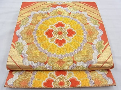 平和屋着物◎六通柄袋帯 唐織 蜀江花文 金銀糸 逸品 BAAE7714du