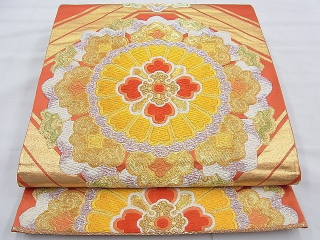 平和屋着物◎六通柄袋帯 唐織 蜀江花文 金銀糸 逸品 BAAE7714du