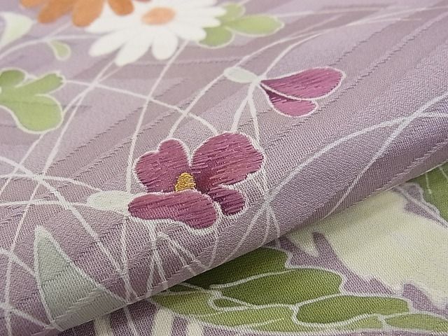 平和屋本店■極上　京都祇園の老舗　ぎをん齋藤　訪問着　刺繍　草花文　たとう紙付き　逸品　CZAA0317s4