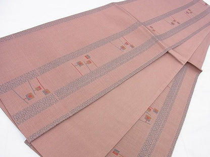 平和屋着物◎六通柄袋帯 幾何学文様 工芸 逸品 BAAF0046th