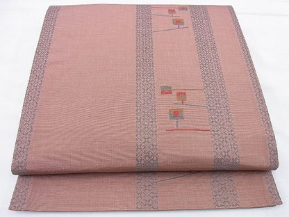 平和屋着物◎六通柄袋帯 幾何学文様 工芸 逸品 BAAF0046th